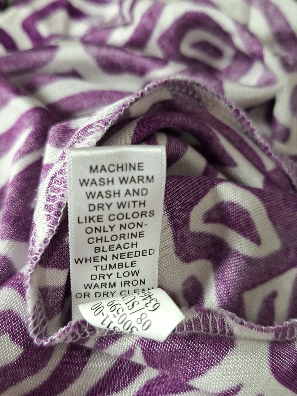 Banana Republic Purple & White Silk Blend Criss Cross Back Midi Dress Size S - Picture 14 of 15